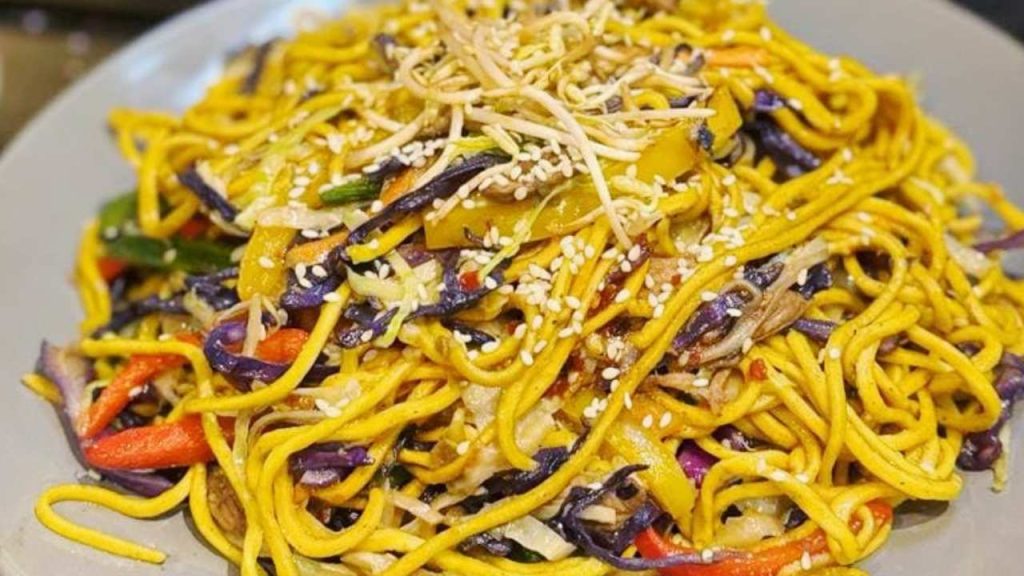 Chow Mein by chef Nouman Ali at Superlecious Mushroom Factory in Lahore's Gulberg