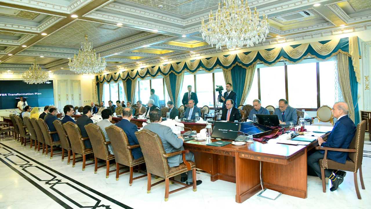Prime Minster Muhammad Shehbaz Sharif chairs a meeting on the transformation plan of the Federal Board of Revenue.