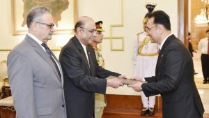 Envoys of seven nations present diplomatic credentials to president