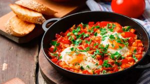 Enjoy Shakshuka as a healthy meal option with natural ingredients