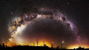 An enchanting tapestry of stars and planets, where the cosmos weaves its celestial dance across the night sky.