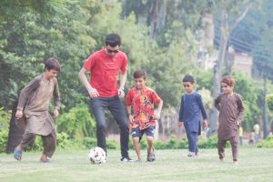 Community Task Health Outreach Program team deliver food in a local orphanage in Lahore, arranges educational sessions, and shares happiness moments with children