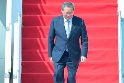 China's PM Li Qiang arrives to attend Shanghai Cooperation Organization in Pakistan.
