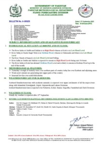 Warnings regarding continued flooding in Sindh