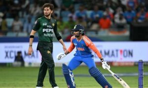 The cricket fans wait transfixed for the much awaited final between rival teams India and Pakistan at 7:30 PST Men’s Asia Cup 2025 final at the Dubai International Stadium. After Pakistan’s consecutive defeats at India’s hands the anxiety mounts.