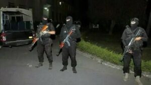 Counter-Terrorism Department officials say two terrorists, including one accused of killing four officers, were gunned down during an operation in KP’s Bannu district. Some suspects escaped under cover of darkness, and a search operation has been launched to trace them.