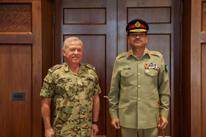 A statement from the Inter-Services Public Relations (ISPR) said the army chief is currently on an official visit to Jordan and called on the Jordanian king for a meeting, with Crown Prince Hussein bin Abdullah II also present. The ISPR said both dignitaries discussed matters of mutual interest, with a particular focus on enhancing bilateral cooperation in defence and security, and exchanging perspectives on regional developments. “His majesty appreciated the professionalism and contributions of the Pakistan Armed Forces towards regional peace and stability and expressed his desire to further strengthen defence collaboration between the two brotherly countries,” the ISPR said, adding that the army chief conveyed warm regards from Pakistan’s people, government and military. (DAWN)