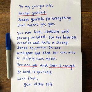 A Letter to My Younger Self