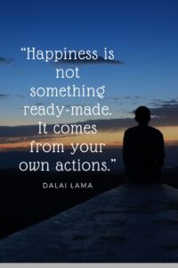 Happiness is not something ready made