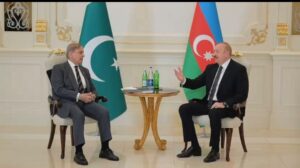 Prime Minister Shehbaz Sharif on Saturday said that Pakistan seeks peace but will never allow anyone to challenge its sovereignty or undermine its territorial integrity. "Just like their Azerbaijani and Turkish brothers, Pakistanis seek peace, but let there be no doubt and no one can ever be allowed to challenge our sovereignty, or undermine our territorial integrity," the prime minister said while addressing Azerbaijan's Victory Day parade in Baku. Azerbaijan's Victory Day is celebrated on November 8, which commemorates its triumph in the Second Nagorno-Karabakh War in 2020, resulting in the liberation of Azeri territories from the Armenian occupation in nearly 30 years. Chief of Army Staff Field Marshal Syed Asim Munir, Azerbaijan President Ilham Aliyev, and Turkiye President Recep Tayyip Erdogan were also present on the occasion. The prime minister said that Pakistan, Turkiye, and Azerbaijan are like three brothers and their hearts beat together. "They are now standing shoulder to shoulder, celebrating the momentous occasion," PM Shehbaz added. (Geo News)