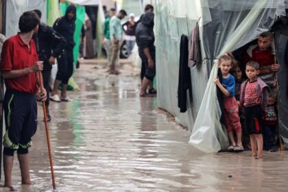 Winter rains flood Gaza camps