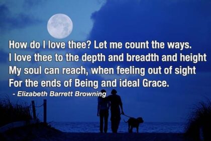 How do I love thee? Let me count the ways